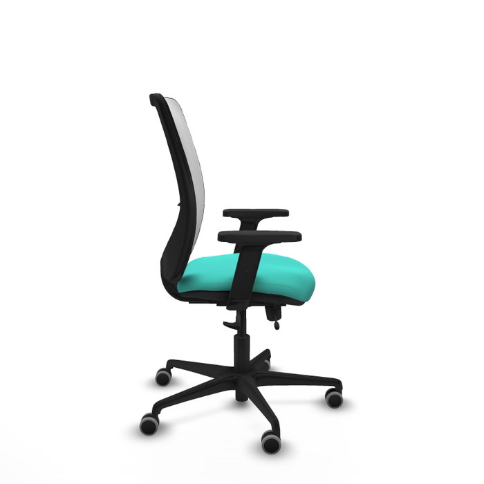 PIQUERAS Y CRESPO Silla de oficina Zulema con mecanismo Sincro/Traslack, Turquesa y Blanco PIQUERAS Y CRESPO Silla de oficina Zulema con mecanismo Sincro/Traslack, Turquesa y Blanco