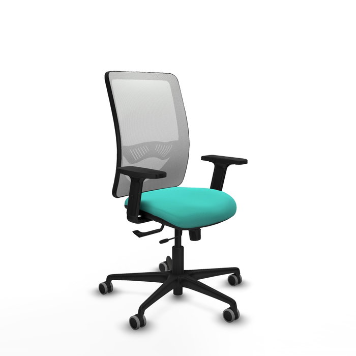 PIQUERAS Y CRESPO Silla de oficina Zulema con mecanismo Sincro/Traslack, Turquesa y Blanco PIQUERAS Y CRESPO Silla de oficina Zulema con mecanismo Sincro/Traslack, Turquesa y Blanco