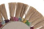 DKD Home Decor Set de 5 Decoraciones de Pared de Rafia y Yute
