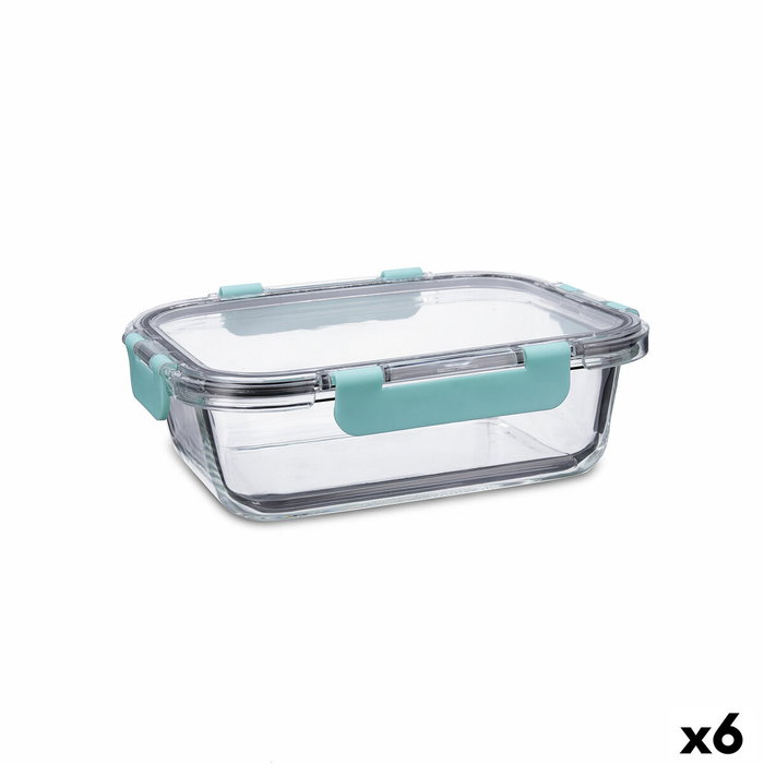 Quid Recipiente Hermético Vidrio Purity 104 cL (6 Unidades)
