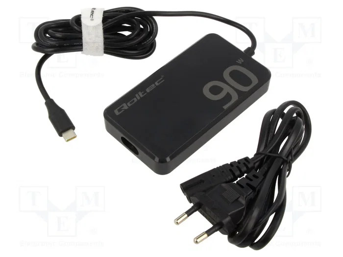 Qoltec 90W GaN Super Fast SLIM USB-C PD Qoltec 90W GaN Super Fast SLIM USB-C PD