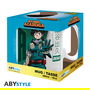Abystyle - Taza My Hero Academia Deku & Dynamight, 460 ml, Diseño Sublimado, Licencia Oficial, Personajes Deku Bakugo, Coleccionable, Cerámica, Apta Microondas y Lavavajillas