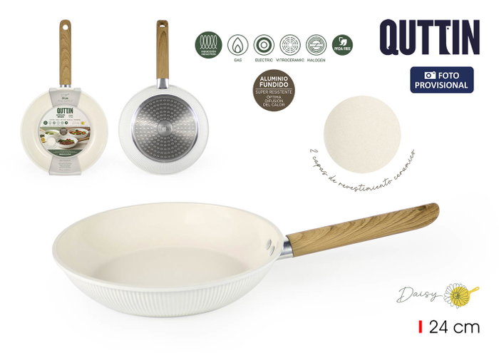 Inde Sartén 24 cm Aluminio Fundido Compatible con Inducción Modelo Daisy Quttin (6 Unidades) Inde Sartén 24 cm Aluminio Fundido Compatible con Inducción Modelo Daisy Quttin (6 Unidades)