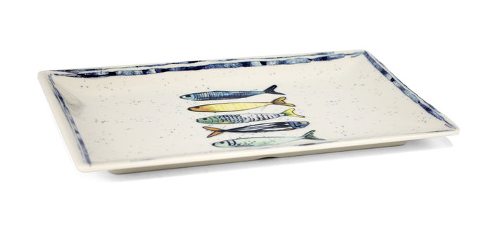 La Mediterranea Bandeja Melamina Brillo Peixe 25x15x2cm