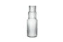 Hermia Botella de Vidrio MRT-R-1030 con Tapón Vaso, 1000ml + 300ml. Elegante y Funcional para Hidratación Saludable y Ecológica