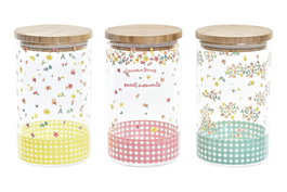 DKD Home Decor Bote Estilo Shabby Verde Rojo 10 x 17 x 10 cm (12 Unidades)