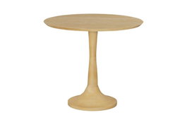 DKD Home Decor Mesa Redonda de Comedor Tradicional en Madera, 90 cm de Diámetro x 77 cm de Alto