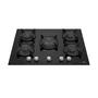 Continental Edison Tabla de 5 fuegos en vidrio negro
