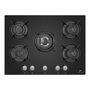 Continental Edison Tabla de 5 fuegos en vidrio negro