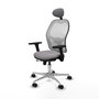 PIQUERAS Y CRESPO Silla de oficina Jorquera con mecanismo Sincro/Traslack Gris y Blanco