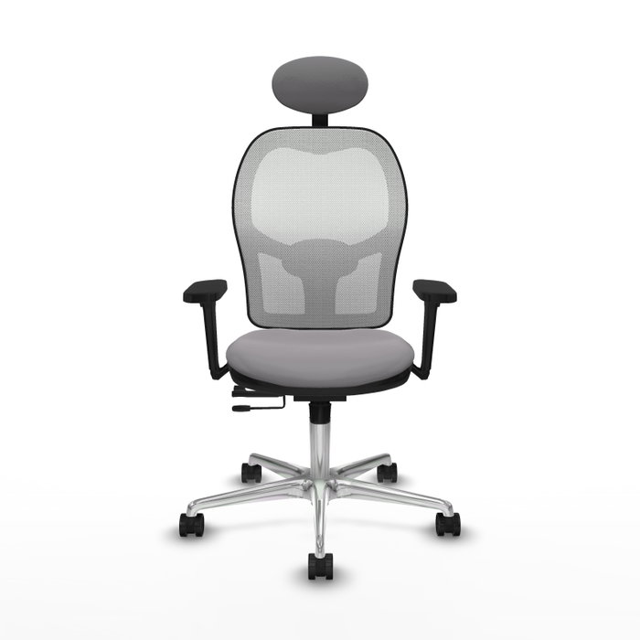 PIQUERAS Y CRESPO Silla de oficina Jorquera con mecanismo Sincro/Traslack Gris y Blanco