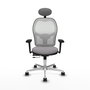 PIQUERAS Y CRESPO Silla de oficina Jorquera con mecanismo Sincro/Traslack Gris y Blanco