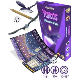 GDM Juego de Mesa Yuncos: El Lado Oscuro de la Luz - Roll & Write, PEGI 10, 1-6 Jugadores, Inspirado en Fauna Chilena, Partidas 10-15 Minutos, Diseñado por Miguel Suárez