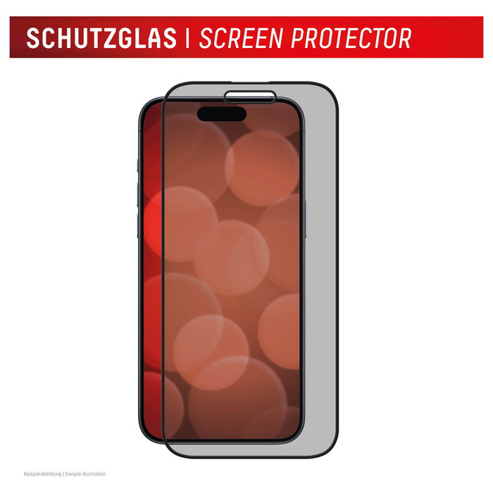 Displex 02016 Protector de Pantalla de Privacidad de Vidrio Templado 10H para Apple iPhone 16, Filtro de Privacidad, Anti-Huellas, Aplicacion en Seco, 1 Pieza