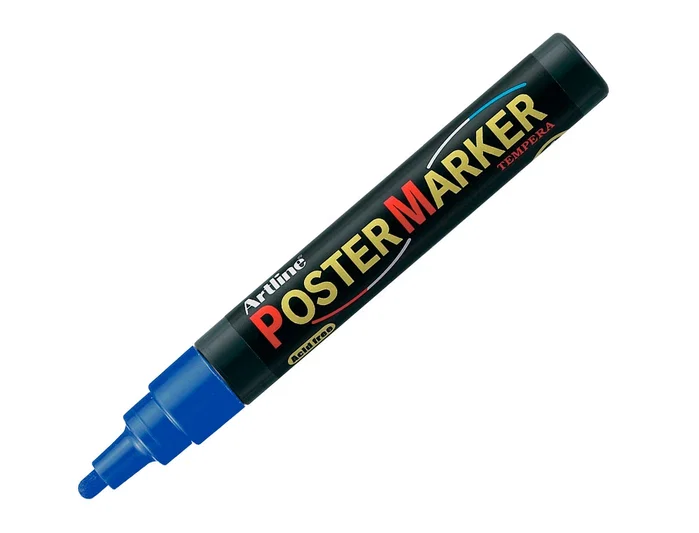 Artline Rotulador Artline Poster Marker EPP-4-AZU - Punta Redonda 2 mm, Color Azul, para Cartelería Artline Rotulador Artline Poster Marker EPP-4-AZU - Punta Redonda 2 mm, Color Azul, para Cartelería