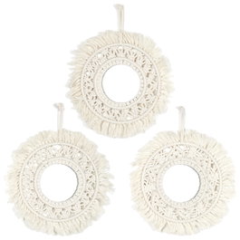 Home Deco Factory JGO. 3 ESPEJOS BOHO H.28 CM