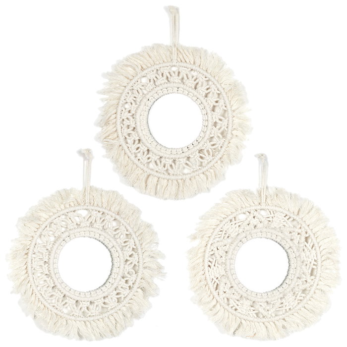 Home Deco Factory JGO. 3 ESPEJOS BOHO H.28 CM Home Deco Factory JGO. 3 ESPEJOS BOHO H.28 CM