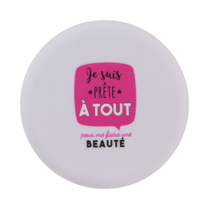 Dites-le avec des Mots 2 Espejos De Bolsillo Con Funda, Uno Con 3 Aumentos, 7.7cm Diametro