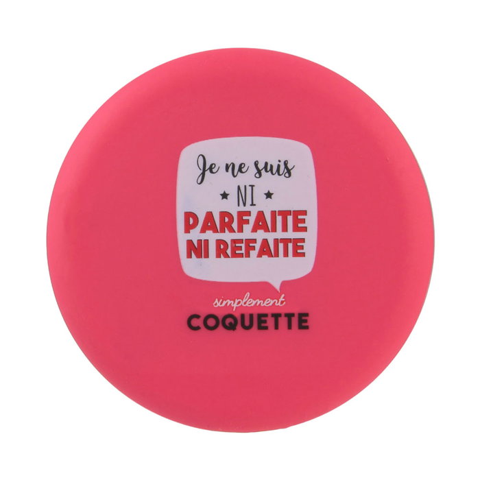 Dites-le avec des Mots 2 Espejos De Bolsillo Con Funda, Uno Con 3 Aumentos, 7.7cm Diametro