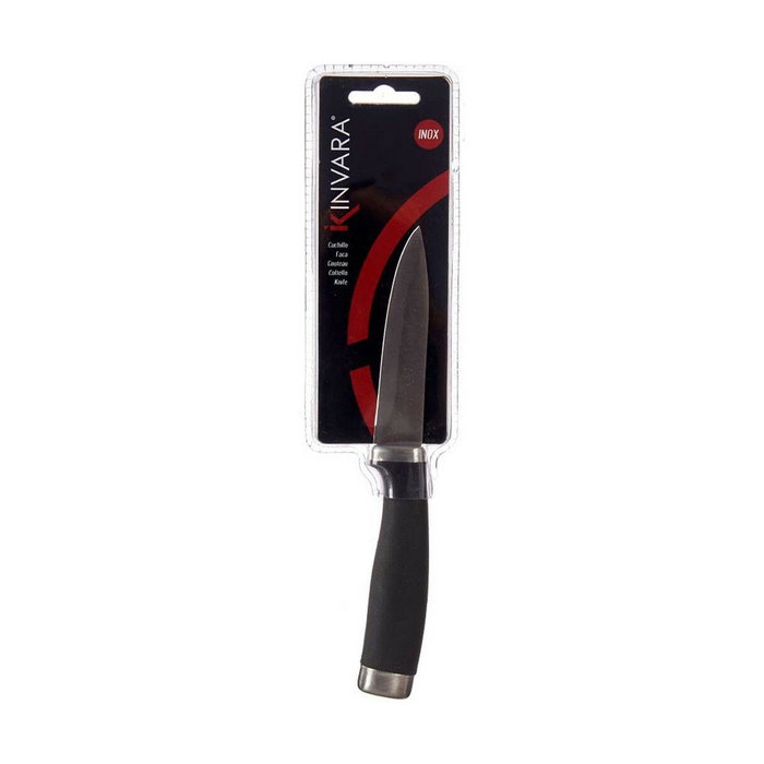 Cuchillo Pelador Kinvara Negro Plateado Acero Inoxidable Plástico 2,5 x 20 x 1,5 cm 20 x 1,5 x 2,5 cm (12 Unidades)