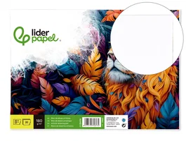 Liderpapel Bloc Dibujo Artístico Encolado 230x325mm 20 Hojas 180 g/m² Blanco Sin Recuadro