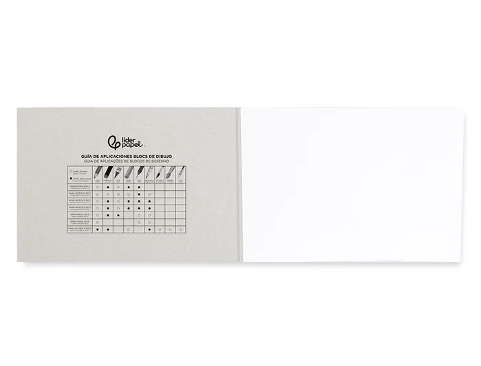 Liderpapel Bloc Dibujo Artístico Encolado 230x325mm 20 Hojas 180 g/m² Blanco Sin Recuadro