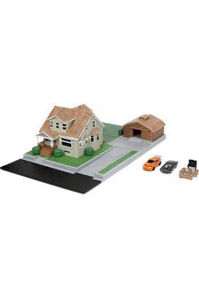 JADA TOYS Réplica Diorama Casa Toretto Fast & Furious con 2 Nano Vehículos Metalizados