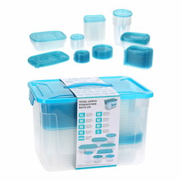 Basics Cajas de almacenaje con tapa, 100 piezas