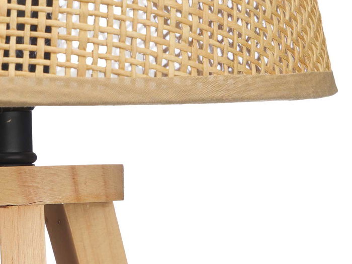 Lampara Sobremesa Pantalla Natural Conica 39 cm Giftdecor (Set de 4)