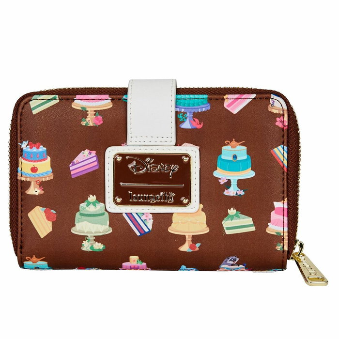Loungefly Cartera Disney Princess Cakes 6" x 4" Piel Sintética con Cremallera y Detalles