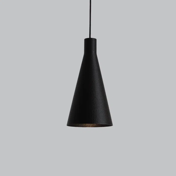 Lámpara Colgante Shu Negro/Florón Negro/Cable Negro