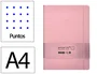 Antartik Cuaderno A4 Tapa Dura Hojas Puntos Rosa Pastel 100 Hojas 80gr Fsc Colección Antartik Notes