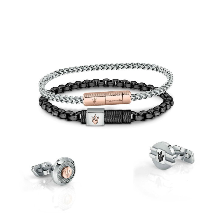 Maserati JM223ATK24 Pulsera de Acero Inoxidable Gris con Gema Azul