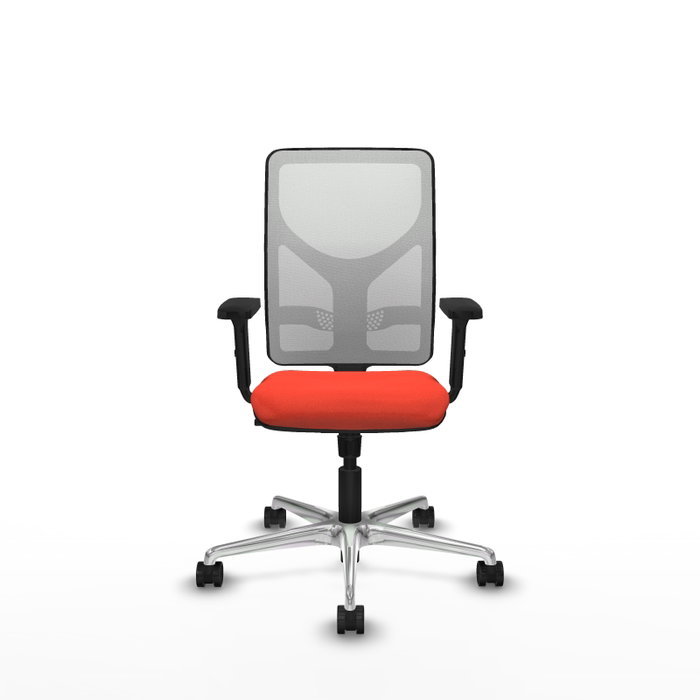 PIQUERAS Y CRESPO Silla de oficina Motilla con mecanismo Sincro, Tela Naranja oscuro y Malla Blanco PIQUERAS Y CRESPO Silla de oficina Motilla con mecanismo Sincro, Tela Naranja oscuro y Malla Blanco