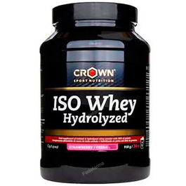 CROWN SPORT NUTRITION Iso Whey Hydrolyzed Fresa 918 G (34 Porciones) Proteína Aislada e Hidrolizada