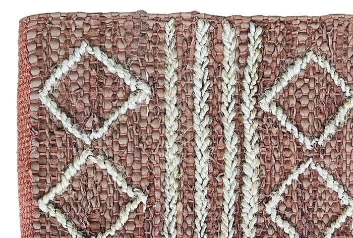 DKD Home Decor Alfombra Marron Yute Cuero Algodón 180 x 120 cm Tejido Polyester