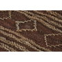 DKD Home Decor Alfombra de Yute y Cuero con Diseño de Rombos, 120x180 cm