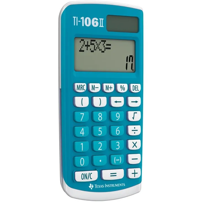 Texas Instruments Calculadora Científica TI-106 II Solar, Azul, Modelo TEX1743573645286 Texas Instruments Calculadora Científica TI-106 II Solar, Azul, Modelo TEX1743573645286