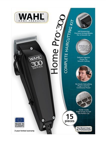 Wahl 20102-0460 Cortapelos Home Pro 300 Series con Cuchillas de Carbono Autoafilables y Ajuste de Longitud de Corte