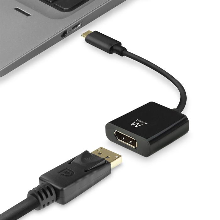 EWENT EW9825 Adaptador de Cable de Video USB Tipo C a DisplayPort Negro 4096 x 2160 Pixeles 60 Hz 0.15m EWENT EW9825 Adaptador de Cable de Video USB Tipo C a DisplayPort Negro 4096 x 2160 Pixeles 60 Hz 0.15m