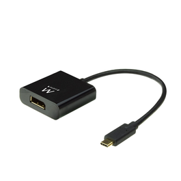 EWENT EW9825 Adaptador de Cable de Video USB Tipo C a DisplayPort Negro 4096 x 2160 Pixeles 60 Hz 0.15m