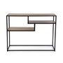 Mesa de Entrada Clara con 2 Baldas Versa 33x82x107 cm - Minimal, Madera y Metal