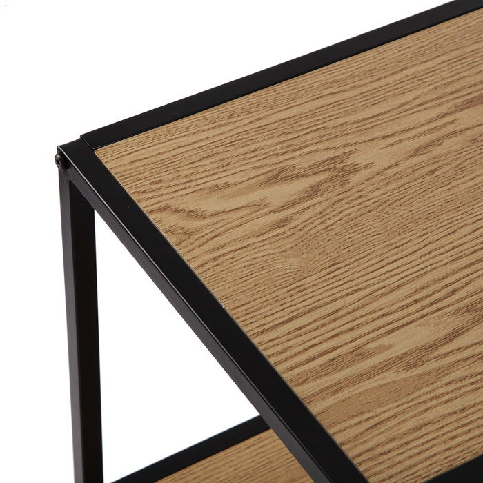 Mesa de Entrada Clara con 2 Baldas Versa 33x82x107 cm - Minimal, Madera y Metal