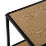 Mesa de Entrada Clara con 2 Baldas Versa 33x82x107 cm - Minimal, Madera y Metal
