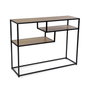 Mesa de Entrada Clara con 2 Baldas Versa 33x82x107 cm - Minimal, Madera y Metal