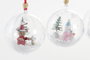 DKD Home Decor Decoración Colgante Navidad Tradicional Muñeco de Nieve Papá Noel Reno PVC Colores Surtidos 7x7.5x7cm 12 Unidades