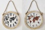 DKD Home Decor Reloj de Pared Mapamundi MDF y Cuerda (Set de 2 unidades)