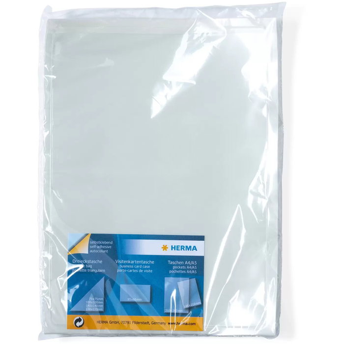 HERMA Fundas para tarjetas A5, 10 unidades, Transparente HERMA Fundas para tarjetas A5, 10 unidades, Transparente