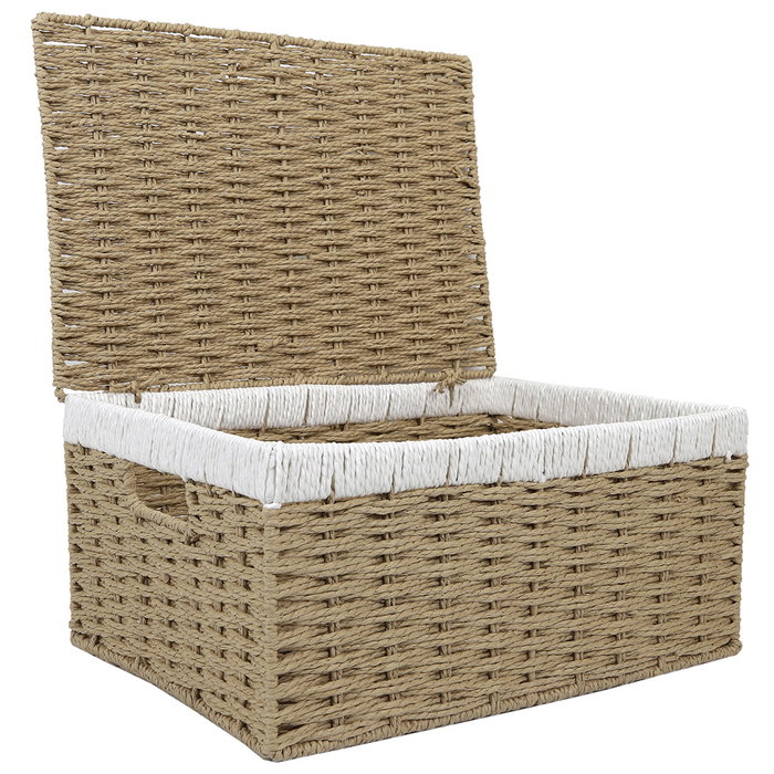 Home Deco Factory Juego de 3 Cajas de Almacenamiento con Tapa
