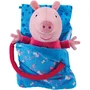 Bandai Peluche Peppa Pig Fiesta de Pijamas con Saco de Dormir, Luces y Sonidos